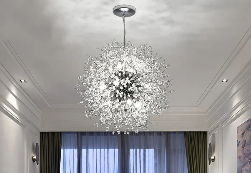 hanging globe chandelier