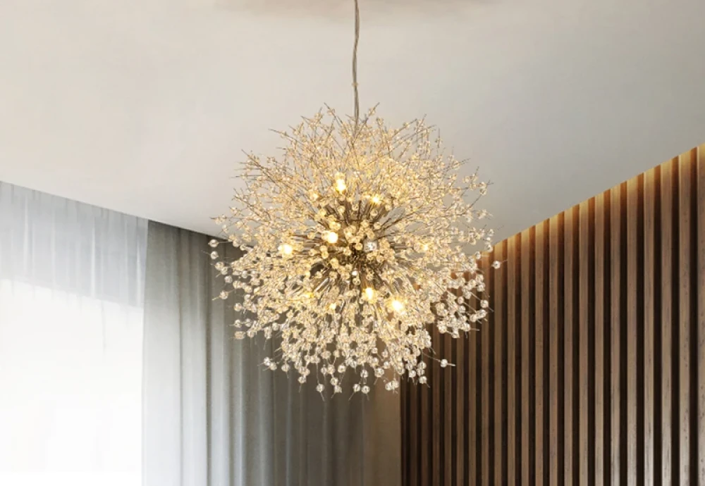 large glass globe chandelier